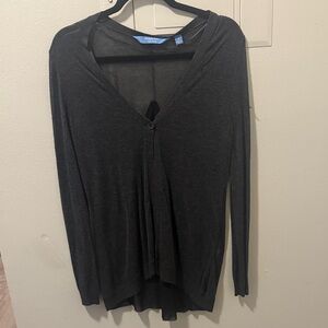 Simply Vera Vera Wang Charcoal Button Down cardigan